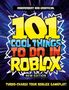 „101 Cool Things to Do in Roblox“, darunter „New Edition“. Farbiges, grafisches Design mit blitzartigen Linien.