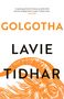 Text: „GOLGOTHA”, „LAVIE TIDHAR”. Ein Zitat von Junot Díaz. Illustration: Ein Teil eines orangefarbenen Ziegenkopfes.