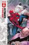 ULTIMATE SPIDER-MAN. ONE LAST DAY. Superheld bekämpft Schurken in intensivem Kampf. Links das Marvel-Logo., Buch