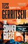 "Tess Gerritsen: The Summer Guests. Don't trust any of them... Rezension: Shari Lapena. Sonnenuntergang am See, Silhouetten.", Buch