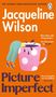 "Jacqueline Wilson" und "Picture Imperfect". Illustration zeigt Beine, die in eine Tasse eintauchen. Hintergrund in Orange., Buch
