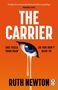 Buchtitel: "The Carrier". Aussage: "She feels your pain so you don’t have to." Autorin: "Ruth Newton". Illustration: ein weinendes Auge.