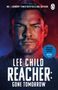 Text: "Gone Tomorrow", "Lee Child", "Cover to be revealed". Ein Pinguin-Logo auf blauem Hintergrund., Buch