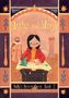 "Myths and Magic", "Saffy's Secret Quest: Book 2", "Esther Moonstomp". Illustration eines Mädchens mit Buch und Drache., Buch