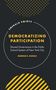 Titel: "Democratizing Participation". Untertitel: "Shared Governance in the Public School System of New York City". Autor: Markus S. Schulz. Gelbe Muster oben und unten., Buch