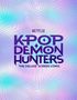 Text: "Netflix K-Pop Demon Hunters: The Deluxe Screen Comic." Ein pastellfarbener Hintergrund mit Wellenmustern., Buch