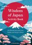 "Wisdom of Japan Activity Book", 120 Aktivitäten. Illustration eines roten Kreises, Berges und Kirschblüten.