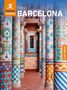 Text: "MINI BARCELONA", "Free eBook", "ROUGH GUIDES". Bunte, kunstvoll verzierte Mosaiksäulen in einem historischen Gebäude.