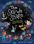 Titel: "The Sky We Share – Star Stories from Around the World". Illustration mit Menschen, Tieren und Sternbildern., Buch