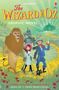 "The Wizard of Oz" Graphic Novel. Illustration von vier Charakteren: Löwe, Blechmann, Mädchen und Vogelscheuche auf gelbem Weg.