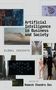 "Artificial Intelligence in Business and Society", Collage aus Tech-, Stadt-, Bibliotheks- und Mensch-Darstellungen., Buch