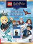 "LEGO Harry Potter Official Yearbook 2027" und "Luna Lovegood Minifigure". LEGO-Figuren und eine Eule in magischer Szene., Buch