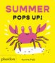 "SUMMER POPS UP!", "phaidon", "Aurore Petit" auf gelbem Hintergrund, mit rosa Krabbe Illustration., Buch