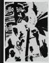 Texte: „Brillo“ und „soap pads“; schwarz-weiße Collage mit mehreren silhouettenhaften Gesichtern und Formen., Buch
