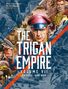 Text: "The Rise and Fall of The Trigan Empire Volume VII". Darunter sind Sci-Fi-Charaktere, Raumschiffe und futuristische Szenen., Buch