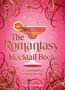 "The Romantasy Mocktail Book: 52 Enchanting Recipes to Spice up Your Night. Francis Nightingale."  
Illustration: Cocktailglas auf rosa Hintergrund mit Ranken., Buch