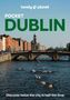 lonely planet POCKET DUBLIN. Schwimmer im Fluss vor einer steinernen Brücke und historischen Gebäuden.