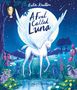 Text: "A Foal Called Luna", "Katie Knutton", "FLYING EYE BOOKS". 

Illustration: Ein geflügeltes Fohlen steht im Mondlicht; bunte Blumen und Tiere im Vordergrund., Buch