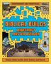 Text: "Independent and Unofficial", "Biblical Builds", "Minecraft Master Builder", "Create bible builds with history and facts!". 

Farbkräftige, pixelige Illustration mit Minecraft-Szenen.