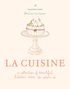 "LA CUISINE: a collection of beautiful kitchen scenes to colour in." Illustration von einer Torte auf einem Kuchenständer.