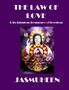Text: "THE LAW OF LOVE & its fabulous frequency of freedom JASMUHEEN". Illustration eines Gesichts mit geometrischen Mustern.