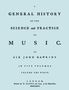 John Hawkins: A General History of the Science and Practice of Music. Vol.1 of 5. [Facsimile of 1776 Edition of Vol.1.], Buch