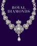 Text: "ROYAL DIAMONDS". Ein funkelndes Halsband aus Diamanten und Perlen auf dunkelblauem Hintergrund., Buch