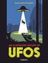 "Adam Allsuch Boardman", "An Illustrated History of UFOs", "Nobrow". Illustration: UFO strahlt Elch über Auto in Wald an.