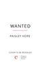 Text: "WANTED PAISLEY HOPE. COVER TO BE REVEALED." Unten ein Logo von "Penguin Random House". Hintergrund ist weiß.