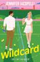 Text: "Jennifer Iacopelli", "Wildcard", "She's met her match". Illustration: Zwei Personen im Tennis-Outfit auf einem Spielfeld.
