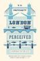 V.S. Pritchett: London Perceived. Illustration von London-Brücken und -Bussen, Textur von Wasser und Wellen.
