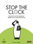 "STOP THE CLOCK" steht oben, gefolgt von "Shaun Jardine". Ein Pinguin hält ein Tablet mit "AI" darauf., Buch