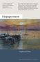 Texte: „Empapernment“, „Angharard Price“. Unten Aquarellszene: Landschaft mit Wasser und Sonnenuntergang., Buch