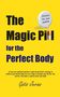 "The Magic Pill for the Perfect Body" steht in großen Buchstaben auf gelbem Hintergrund. Ein Sprechblasen-Icon sagt: "Solution for your problem." Darunter steht "Gatis Jerins."