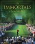 "The Immortals of American Golf", Mike Purkey. Ein Golfer, umringt von Zuschauern, schlägt auf einem Golfplatz ab., Buch