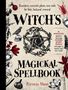 „Witch's Magickal Spellbook“ von Priestess Moon, verziert mit Pflanzen, einem Raben, Schädel, Stern und einem Insekt., Buch