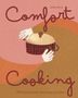 "Comfort Cooking", Illustration mit Händen, die einen Topf halten. Farben sind warm und erdig., Buch