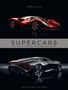 "SUPER CARS: Over 200 exceptional cars from 1980 to 2025." Zwei luxuriöse Sportwagen, ein roter und ein schwarzer., Buch