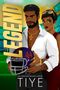 Text: "LEGEND", "USA TODAY BESTSELLING AUTHOR", "TIYE". Illustration: Paar mit Footballhelm, Frau umfasst Mann von hinten., Buch