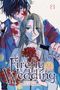 „Firefly Wedding“ und „Oreco Tachibana“. Zwei Personen mit Schwertern, blutbespritzt, rote Blumen., Buch