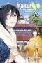 "Kakuriyo: Bed & Breakfast for Spirits 12." Illustration: Drei Personen in traditionellen Gewändern vor einem japanischen Gebäude., Buch