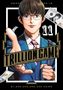 „TRILLION GAME“, „11“, „$1,000,000,000,000 GAME“. Illustration eines jungen Mannes in Anzug mit ausladender Handbewegung., Buch