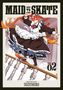 „MAID TO SKATE, Vol. 02“: Illustration mit einem rothaarigen Dienstmädchen, das auf einem Skateboard einen Handlauf hinunterfährt., Buch