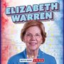 Text: "ELIZABETH WARREN", "BOTH SIDES of the Aisle". Frau mit Brille vor Illustrationen von Regierungsgebäuden und Sternen., Buch