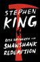 "Stephen King, Rita Hayworth and Shawshank Redemption" steht auf schwarzem Hintergrund. Rot gezeichnetes Hämmern.