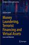 Buchtitel: "Money Laundering, Terrorist Financing and Virtual Assets." Autor: Duncan Smith. Illustriertes Stadtbild.