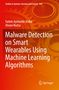 Titel: "Malware Detection on Smart Wearables Using Machine Learning Algorithms". Rote Zahnräder im Hintergrund., Buch