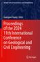 "Proceedings of the 2024 11th International Conference on Geological and Civil Engineering." Roter Hintergrund., Buch