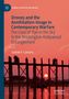 Text: "Global Political Sociology. Drones and the Annihilation-Image in Contemporary Warfare..." Bild zeigt einen Steg bei Sonnenuntergang., Buch