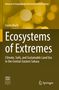 Der Text "Ecosystems of Extremes" ist prominent. Hintergrund in warmen Gelbtönen mit unscharfen Lichtkreisen., Buch